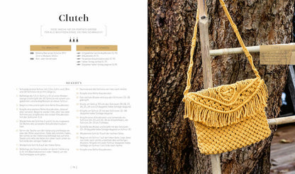 Makramee - Knüpfen, knoten, flechten, Beispielanleitung Clutch