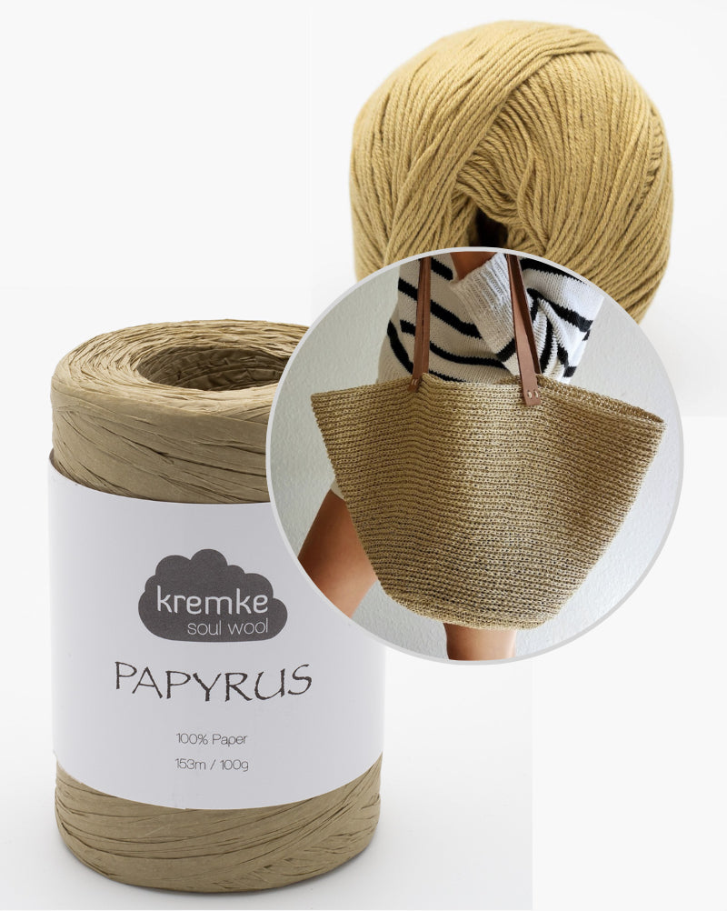 Paula-m Emile Bag mit Papyrus von Kremke Soul Wool Alba von BC Garn 6