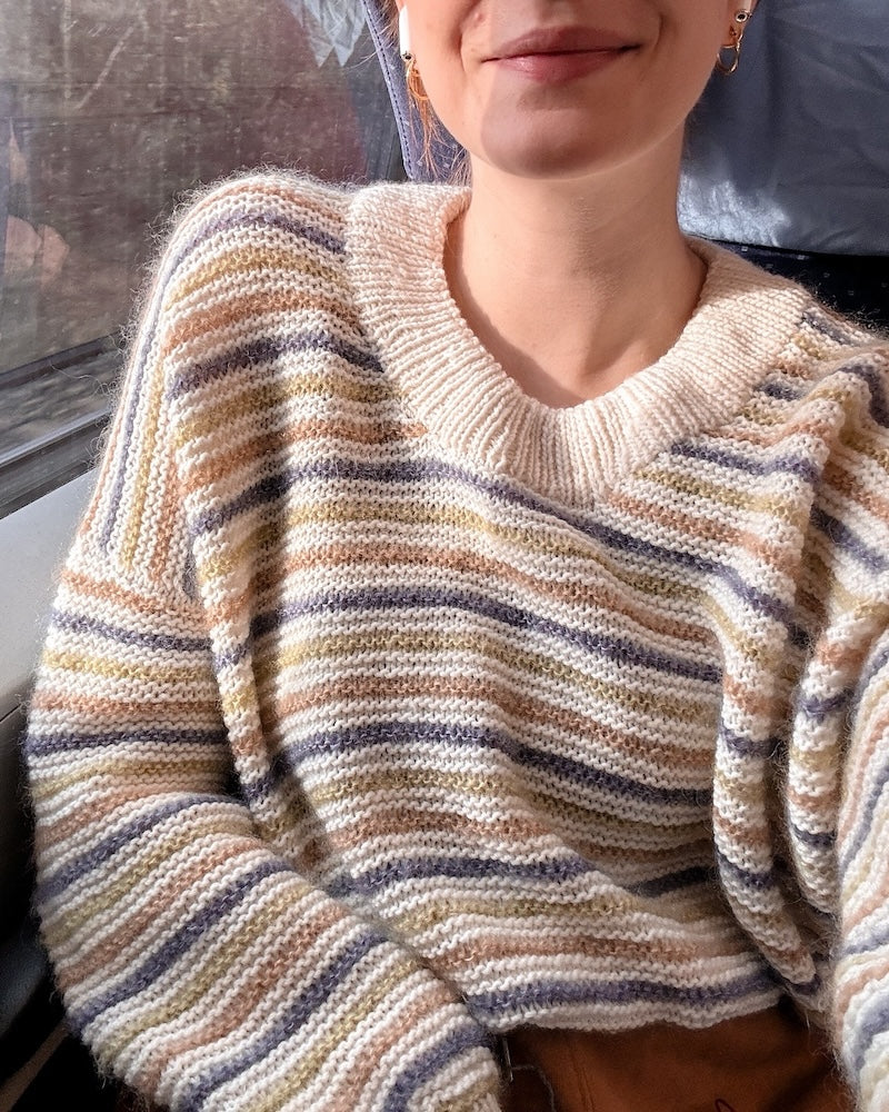 emmas.knits Hepatica Sweater mit Merry Merino 140 und Silky Kid RMS von Kremke Soul Wool 1