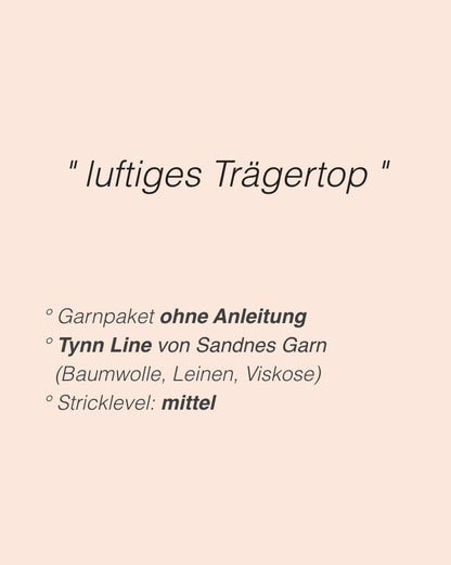 Emmy Top - Sandnes | delicate camisole top made from Tynn Line by Sandnes Garn