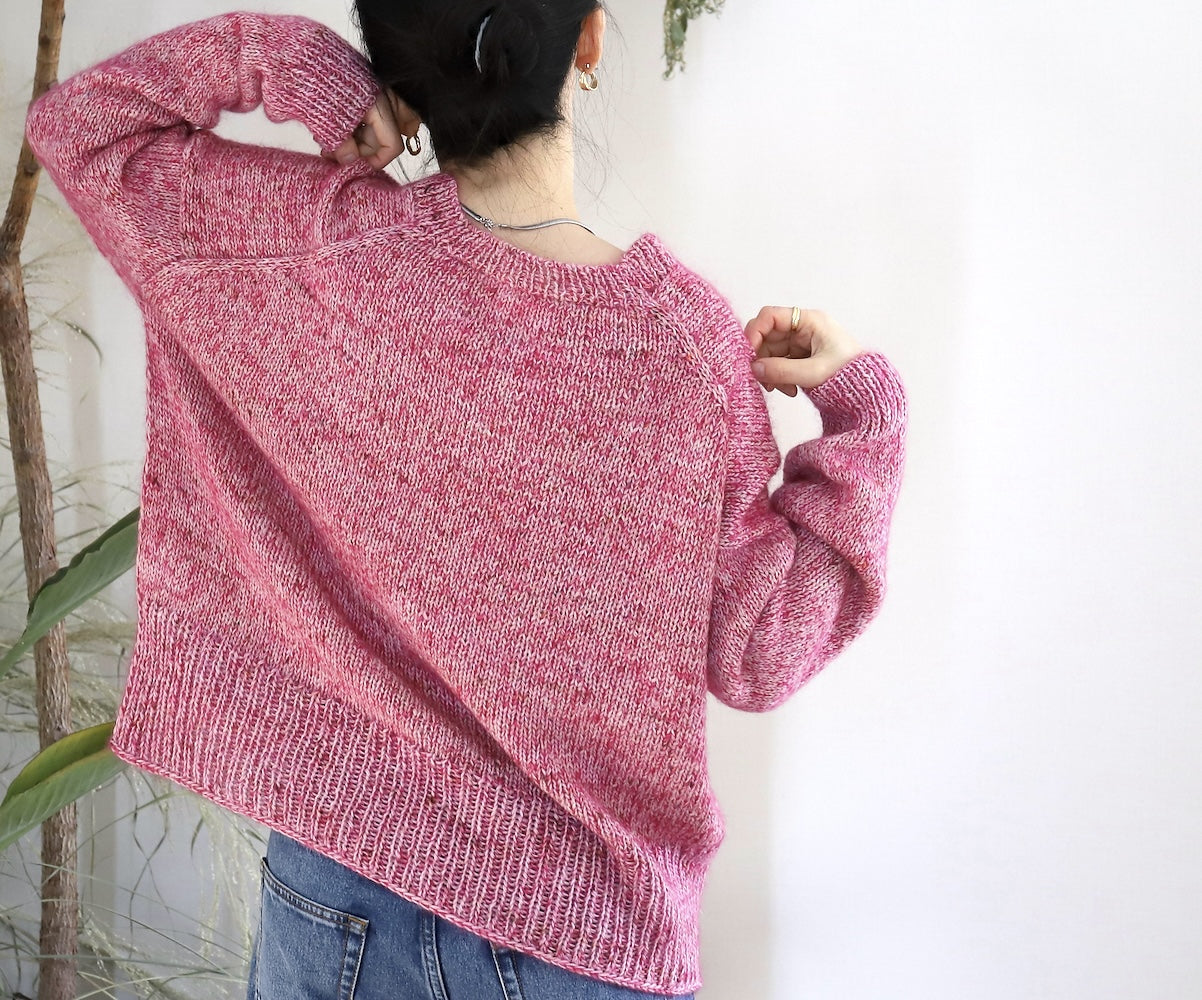 Eri Shimizu ToF Sweater mit Double Sunday und Tynn Silk Mohair Print von Sandnes Garn 5