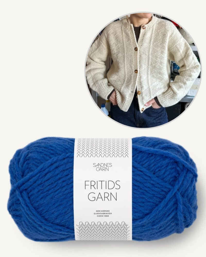 PetiteKnit Esther Jacket aus Fritidsgarn blau