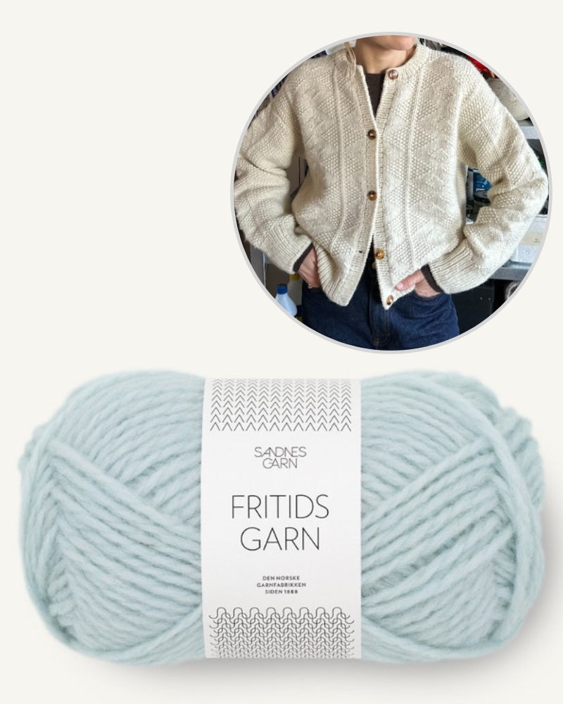 PetiteKnit Esther Jacket aus Fritidsgarn dream blue