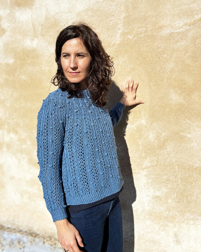 Oskia Sweater | seidiges Strukturmuster