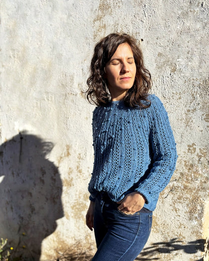 Oskia Sweater | seidiges Strukturmuster