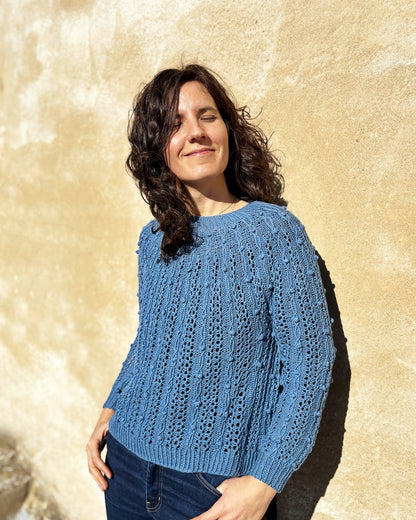 Oskia Sweater | seidiges Strukturmuster