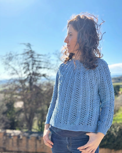 Oskia Sweater | seidiges Strukturmuster