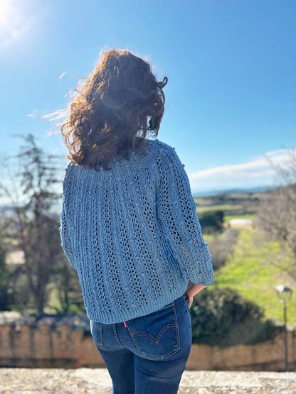 Oskia Sweater | seidiges Strukturmuster