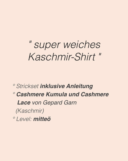 Etta Tee | fantastisch weiches Shirt aus Cashmere Kumula und Cashmere Lace von Gepard Garn