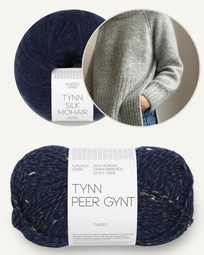 Eun Sweater Light | lässiger Pullover mit Schlitz aus Tynn Peer Gynt und Tynn Silk Mohair