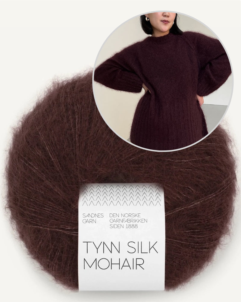 Novemberknits Eun Sweater Mohair mit Tynn Silk Mohair von Sandnes Garn 6
