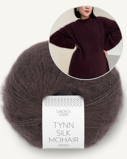 Novemberknits Eun Sweater Mohair mit Tynn Silk Mohair von Sandnes Garn 11