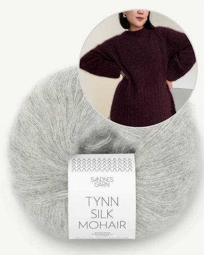 Novemberknits Eun Sweater Mohair mit Tynn Silk Mohair von Sandnes Garn 8
