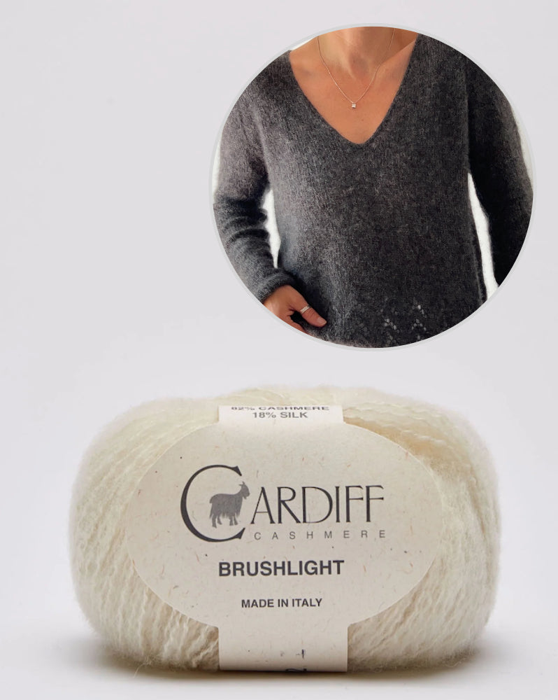 Evermore Sweater Lite | sart luksus af Brushlight fra Cardiff