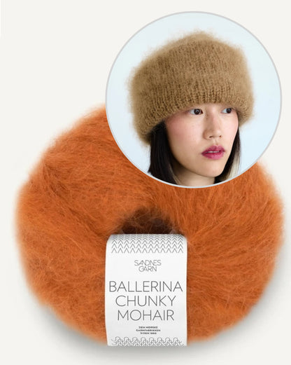 Chapeau de fourrure grasse | chapeau super confortable avec ballerine chunky mohair de Sandnes Garn 