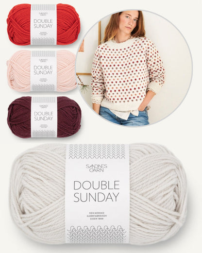 Fleur de Lis Sweater - Tema 77 | bezaubernder Weihnachtspullover aus Double Sunday von Sandnes Garn