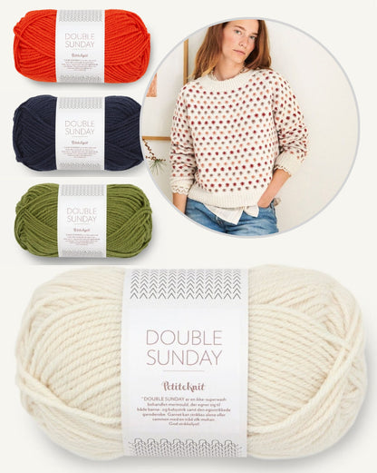 Fleur de Lis Sweater - Tema 77 | bezaubernder Weihnachtspullover aus Double Sunday von Sandnes Garn