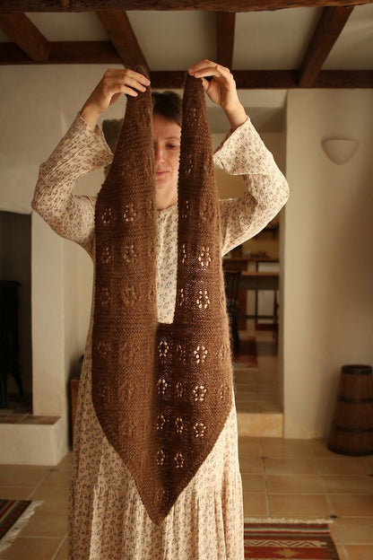 Floks Shawl | Wrap made from Plötulopi by Lopi Island and Tynn Silk Mohair by Sandnes
