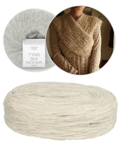 Floks Shawl | Wrap made from Plötulopi by Lopi Island and Tynn Silk Mohair by Sandnes