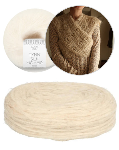 Floks Shawl | Wrap made from Plötulopi by Lopi Island and Tynn Silk Mohair by Sandnes