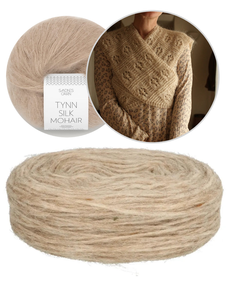 Floks Shawl | Wrap made from Plötulopi by Lopi Island and Tynn Silk Mohair by Sandnes