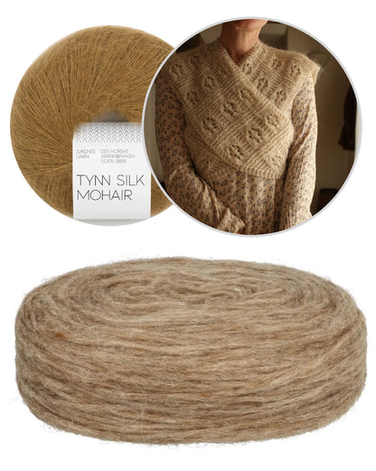 Floks Shawl | Wrap made from Plötulopi by Lopi Island and Tynn Silk Mohair by Sandnes
