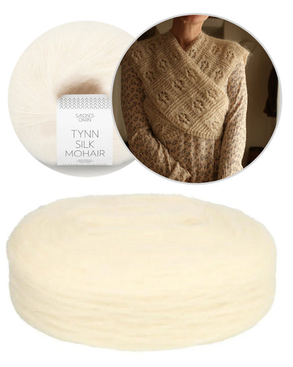 Floks Shawl | Wrap made from Plötulopi by Lopi Island and Tynn Silk Mohair by Sandnes