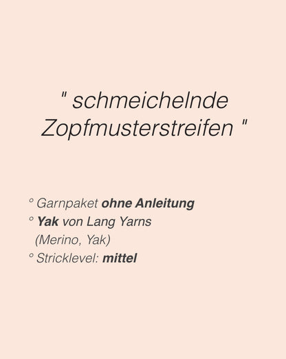 Flow Loop V-Neck | lässige Strukturmusterstreifen aus Yak von Lang Yarns