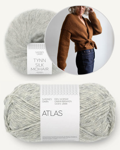Fold Wrap | feminine Wickeljacke aus Atlas und Tynn Silk Mohair von Sandnes Garn