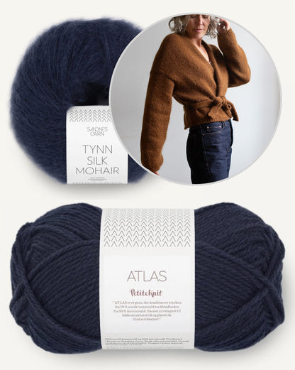 Fold Wrap | feminine Wickeljacke aus Atlas und Tynn Silk Mohair von Sandnes Garn