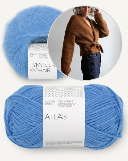 Fold Wrap | feminine Wickeljacke aus Atlas und Tynn Silk Mohair von Sandnes Garn