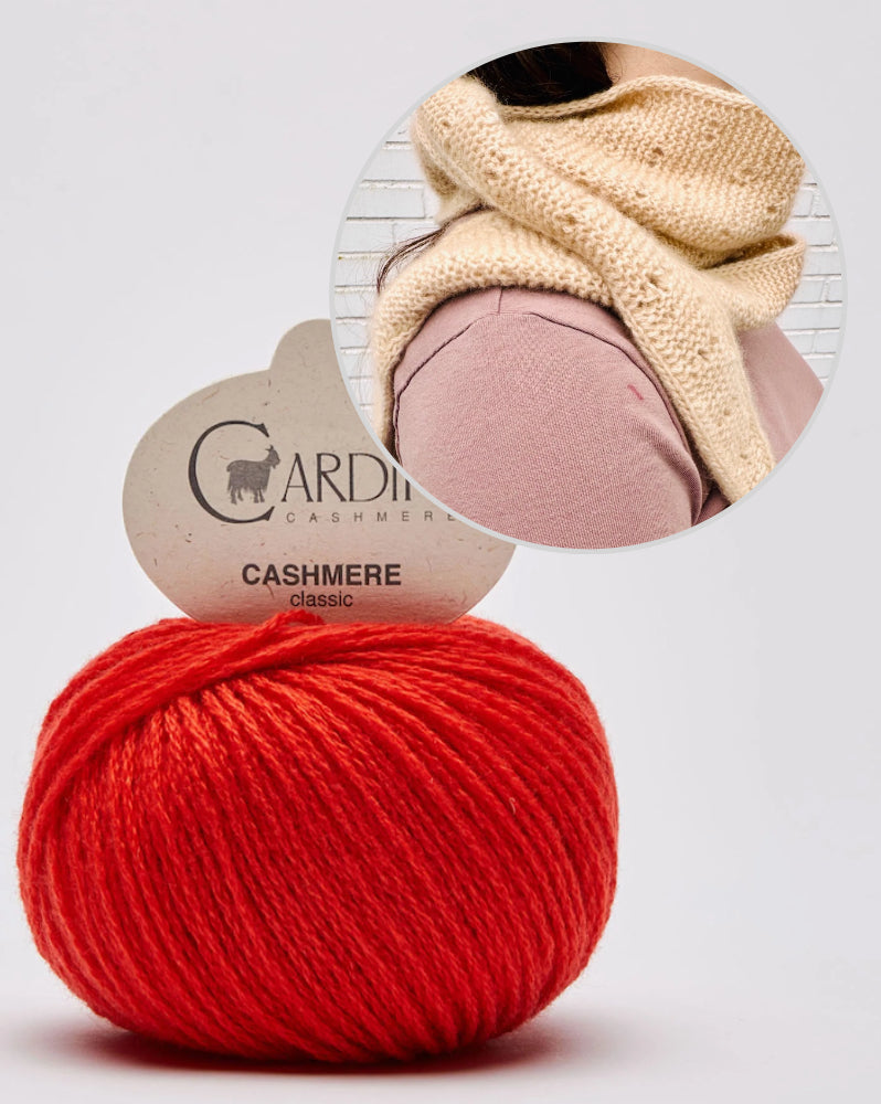 Rabea von gute-garne Fortune Cookie Shawl mit Classic Cashmere von Cardiff 18