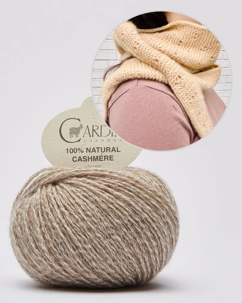 Rabea von gute-garne Fortune Cookie Shawl mit Classic Cashmere von Cardiff 20