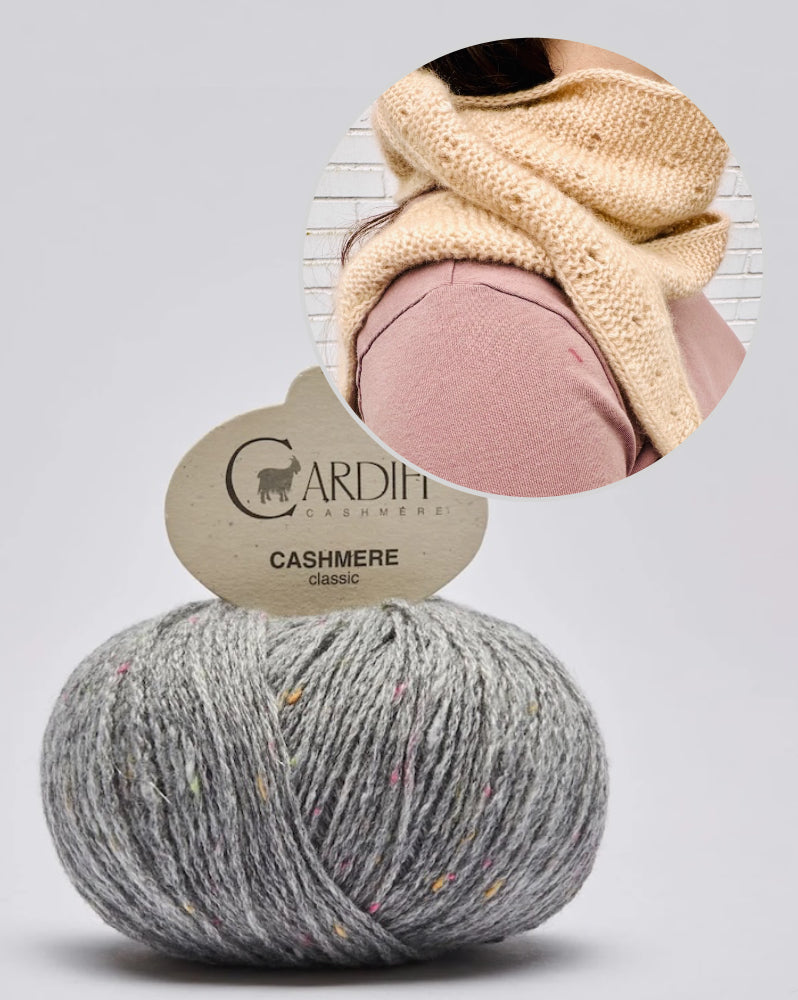 Rabea von gute-garne Fortune Cookie Shawl mit Classic Cashmere von Cardiff 16