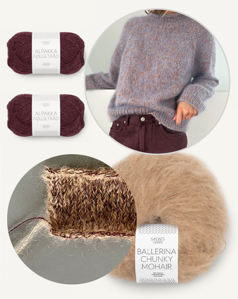 LeKnit Foundation Sweater mit Ballerina Chunky Mohair und Alpakka Folgetrad von Sandnes Garn 16