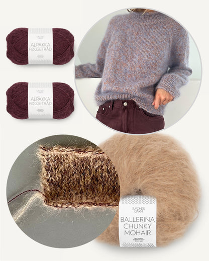 LeKnit Foundation Sweater mit Ballerina Chunky Mohair und Alpakka Folgetrad von Sandnes Garn 16