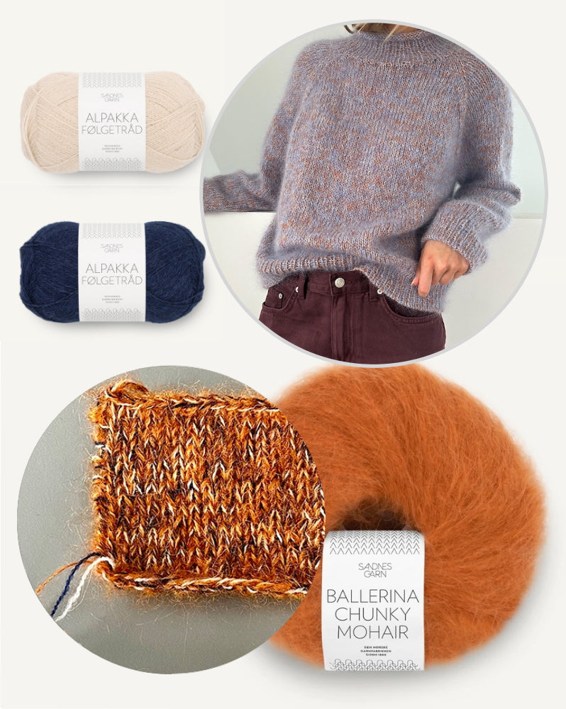 LeKnit Foundation Sweater mit Ballerina Chunky Mohair und Alpakka Folgetrad von Sandnes Garn 11