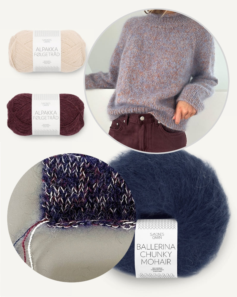 LeKnit Foundation Sweater mit Ballerina Chunky Mohair und Alpakka Folgetrad von Sandnes Garn 8