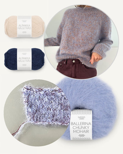LeKnit Foundation Sweater mit Ballerina Chunky Mohair und Alpakka Folgetrad von Sandnes Garn 12