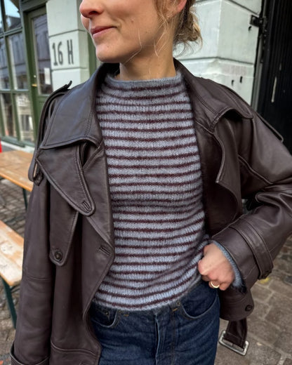 Frankie Blouse | feine Streifen aus Primo Tynn Silk Mohair von Sandnes Garn