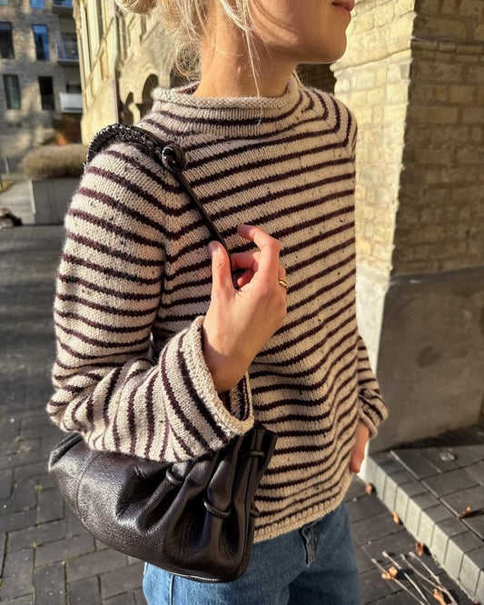Frankie Sweater | lässige Streifen aus Peer Gynt von Sandnes Garn