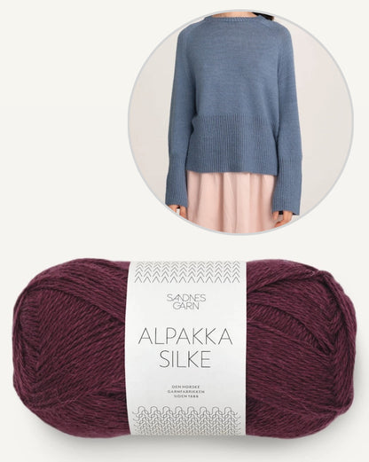 Franky Pullover - Alpakka Silke | seidig weicher Basic Sweater mit Gratisanleitung