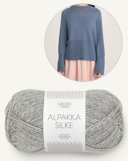 Franky Pullover - Alpakka Silke | seidig weicher Basic Sweater mit Gratisanleitung