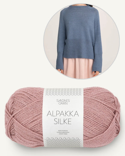 Franky Pullover - Alpakka Silke | seidig weicher Basic Sweater mit Gratisanleitung