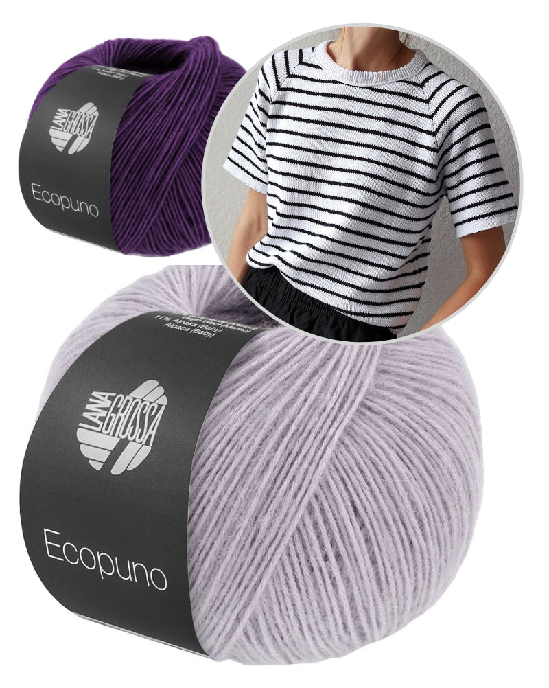 Paula-m Freestyle Shirt Stripes mit Ecopuno von Lana Grossa 9