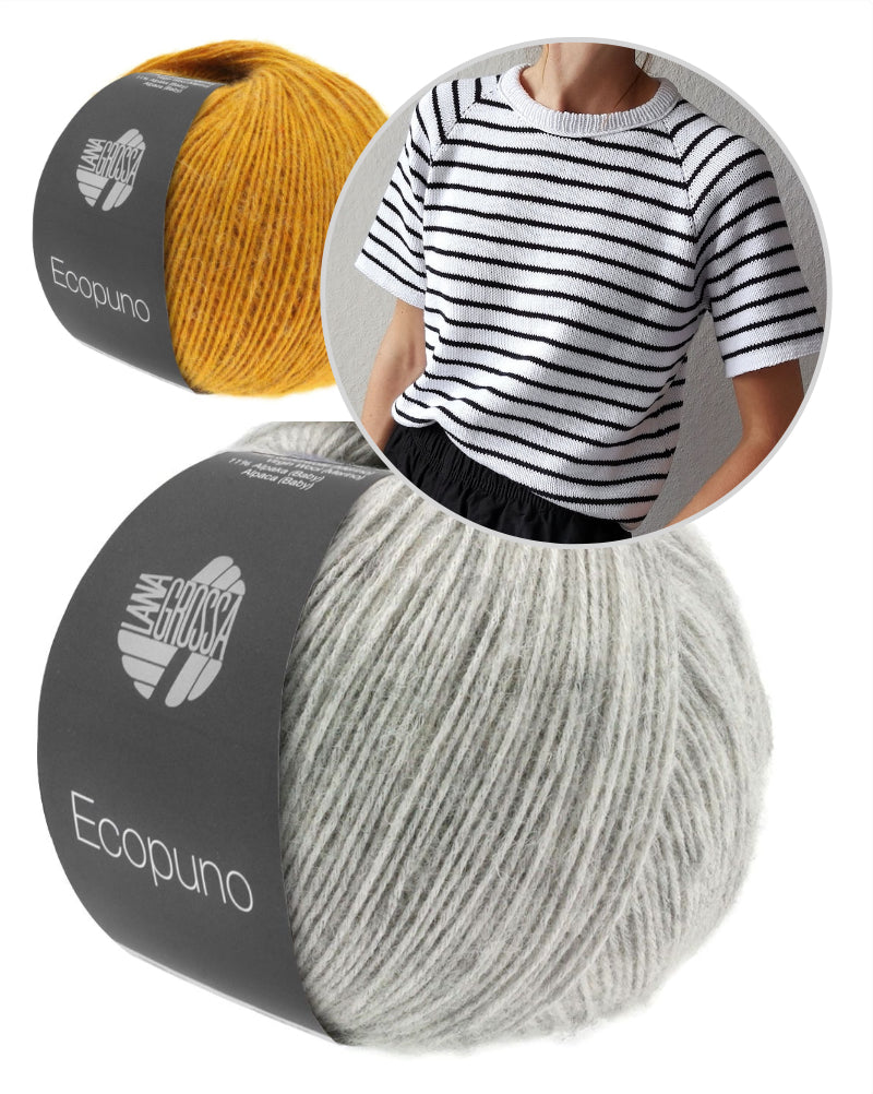 Paula-m Freestyle Shirt Stripes mit Ecopuno von Lana Grossa 12