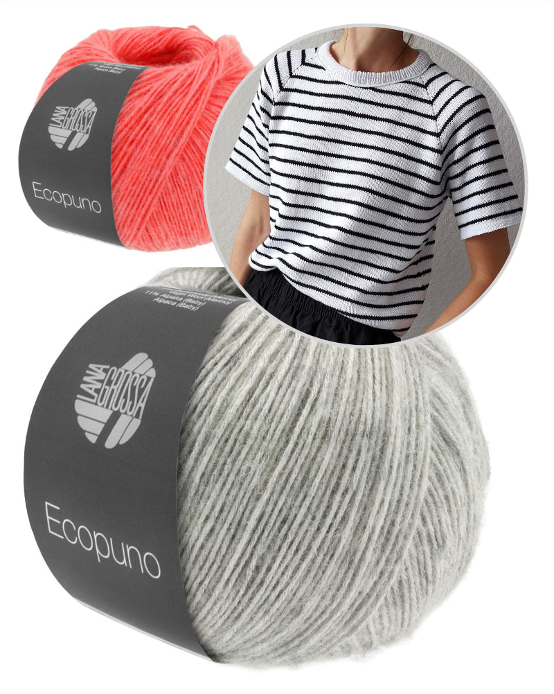 Paula-m Freestyle Shirt Stripes mit Ecopuno von Lana Grossa 10