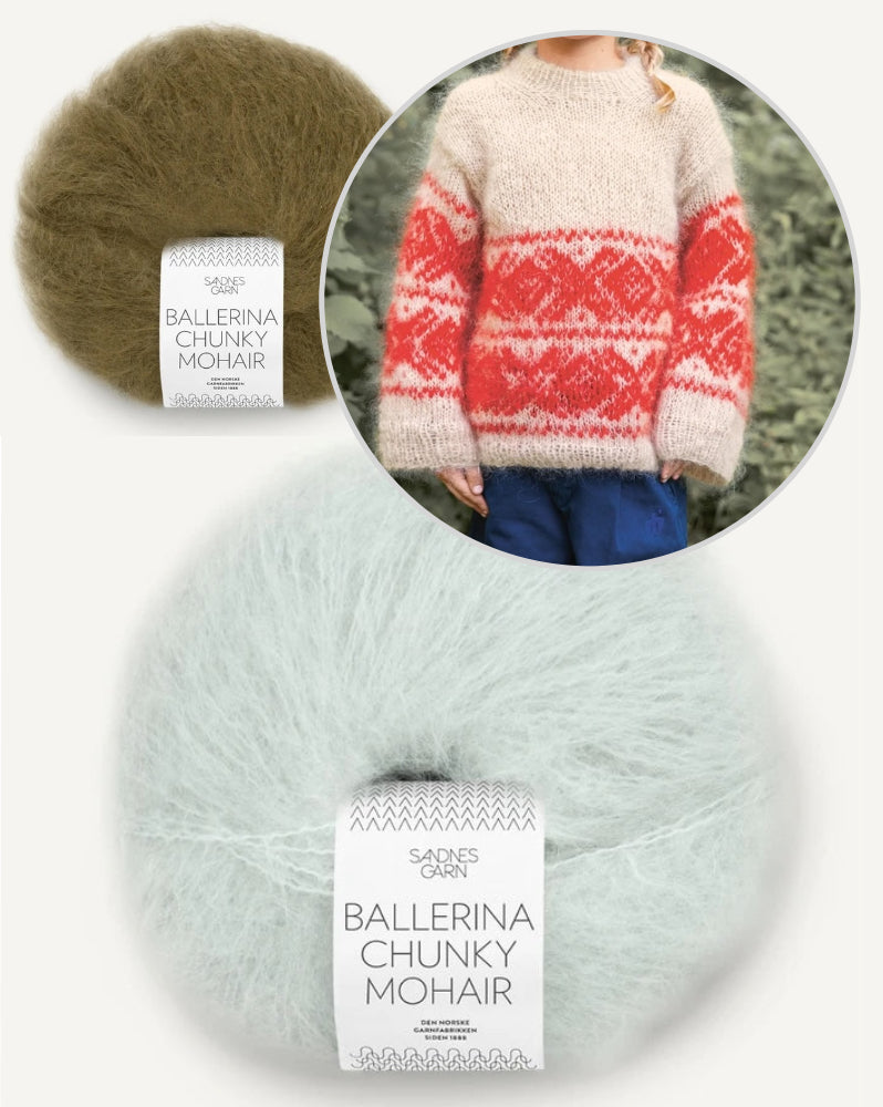 Sandnes Kollektion 2411 Norke Ikoner Barn Fun Chunky Marius Kinderpullover mit Ballerina Chunky Mohair 7