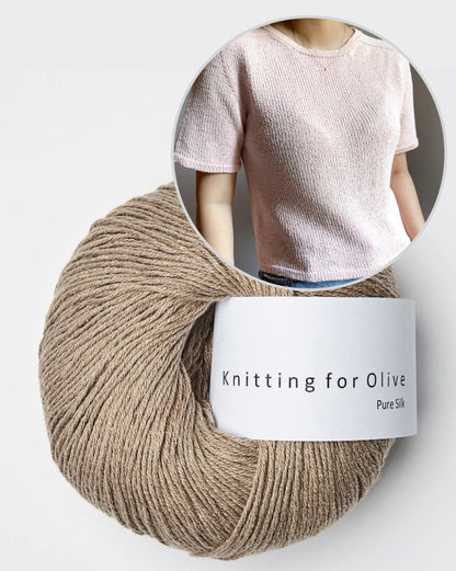 Gaia Tee | super Basic aus Pure Silk von Knitting for Olive