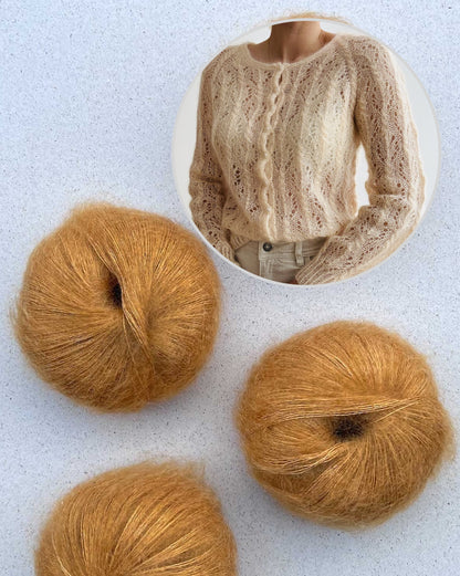 Gerardina Cardigan | zartes Muster aus Mohair Bliss von Pascuali